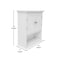 Flash Furniture Dune Farmhouse Wall Mounted Bathroom Medicine Cabinet Storage Organizer w/2 Magnetic Closure Doors FS-BATH-7-WH-GG - alternate 2